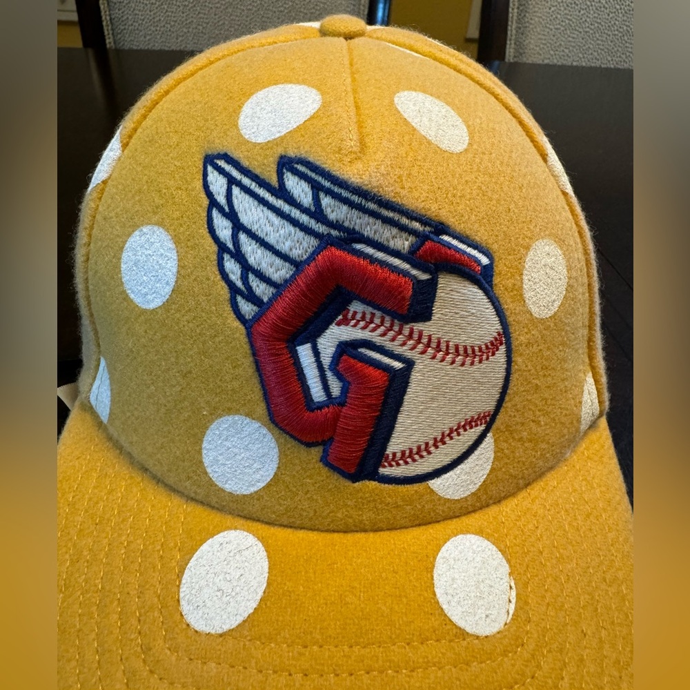 New Authentic Gucci Logo Polka Dot Baseball Hat Size M - Picture 3 of 14
